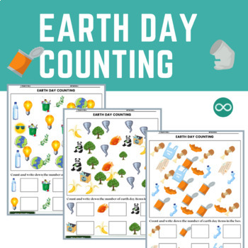 Earth Day Colouring and Counting Worksheets | TPT