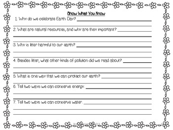 Earth Day Common Core Aligned Literacy and Math Activities by Sharon ...