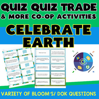 Preview of Earth Day, Conservation, Recycle cooperative learning activity | DOK, Blooms