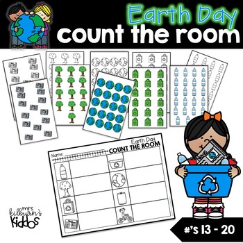 Count the Room Numbers 13-20 | Earth Day Theme | by Barbara Kilburn