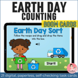 Earth Day Counting Math Activity Digital Task Cards with B