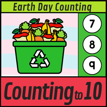 Preview of Earth Day Counting to 10 Organic Waste Math Boom Cards