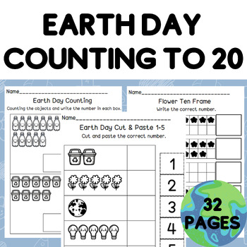 Preview of Earth Day Counting to 20 , number , Addition & Subtraction , Ten frames