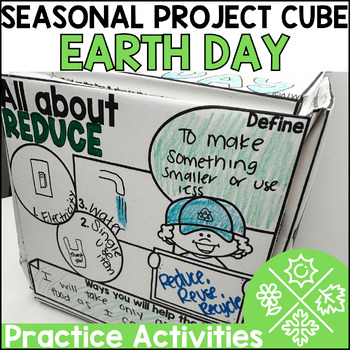 Preview of Earth Day Craft - 3D Project Cube *April Craftivity* Research Project