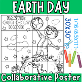 Earth Day Activities Collaborative Coloring Poster - Earth