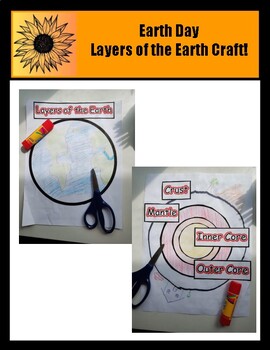 Preview of Earth Day Craft: Layers of the Earth!  CVI, High Contrast, Low Vision