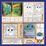 Earth Day Craft Math Writing Activities Pop Art Coloring P