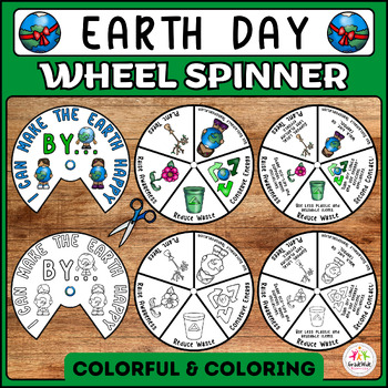 Preview of Earth Day Craft Spinner Activity | Earth Day Wheel Spinner, Reduce Reuse Recycle