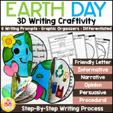 Earth Day Writing Prompts Craft - Spring Craftivity - Apri