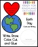 Earth Day Craft  Writing Prompt Activity - Kindergarten Li