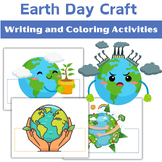 Earth Day Craft Writing and Coloring Pages Spring April Ac