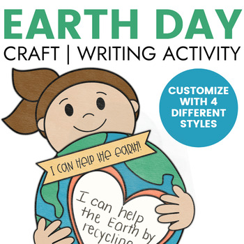 Preview of Earth Day Bulletin Board Craft & Earth Day Writing Activities with 4 Versions