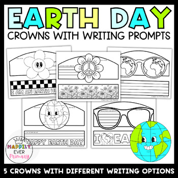 Preview of Earth Day Writing Craft Crown Headband | Printable Activity