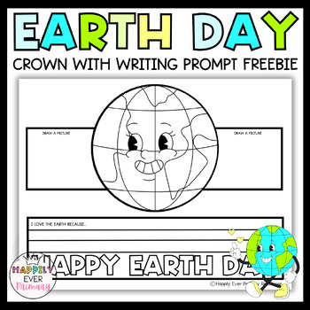 Preview of Earth Day Writing Craft Crown Headband | Printable Activity Freebie