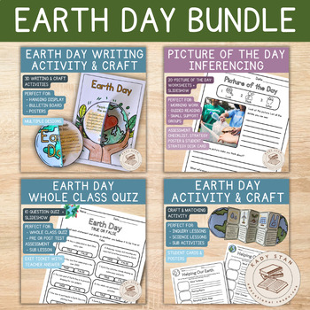 Preview of Earth Day | Crafts, Quiz, Describe & Infer, Themed Writing Paper | Bundle