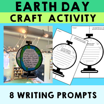 Preview of Earth Day | Creative Informative Opinion Writing | Craft Template Bulletin Board