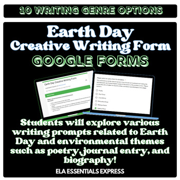 Preview of Earth Day Creative Writing Activities for High School: Digital Resource