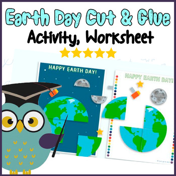 Preview of Earth Day Cut & Glue Activity, Worksheet