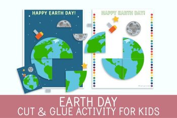 Preview of Earth Day Cut & Glue Activity, Worksheet activities craft