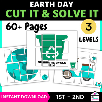 Preview of Earth Day Cut It and Solve It Puzzles