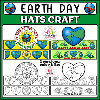 Preview of Earth Day DIY Hat Activity for Kids | Earth Day Crown Headdress, Earth Day Craft