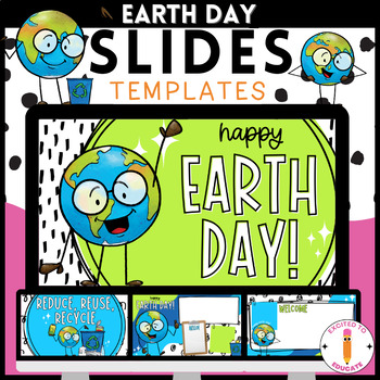 Preview of Earth Day Daily Agenda Classroom Slides Templates | Digital Resource