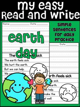 Preview of Earth Day : Daily Easy Read and Write Sentences