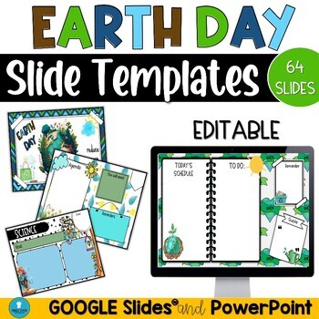 Preview of Earth Day Daily and Weekly Agenda Slide Templates for Google Slides & PowerPoint