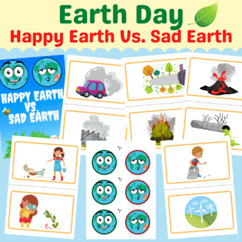 Preview of Earth Day: Didactic ecological game "Happy Earth Vs. Sad Earth"