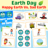 Earth Day: Didactic ecological game "Happy Earth Vs. Sad Earth"