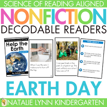 Preview of Earth Day Differentiated Nonfiction Decodable Reader Science of Reading Books