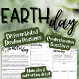 Earth Day Differentiated Reading Passages w/ Questions & M