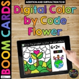 Earth Day Digital Color by Code Boom Cards™ Fact Fluency M