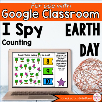 Preview of Earth Day Digital Counting Game for Google Classroom