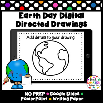 Preview of Earth Day Digital Directed Drawing and Writing For GOOGLE CLASSROOM