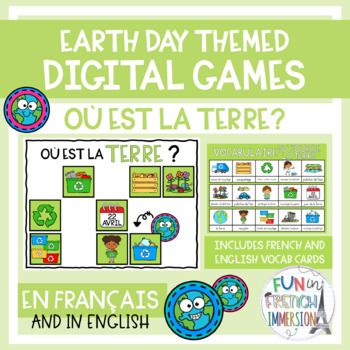 Preview of Earth Day Digital Game - French & English