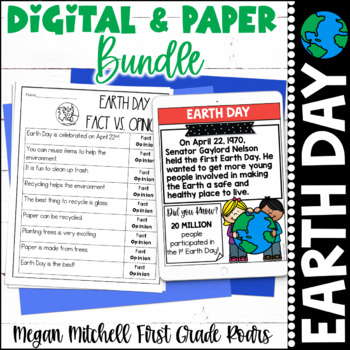 Preview of Earth Day Digital & Paper Pencil Bundle Google Slides