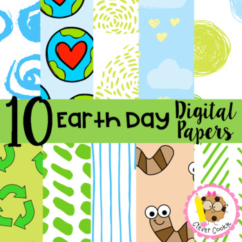 Preview of Earth Day Digital Papers & Backgrounds