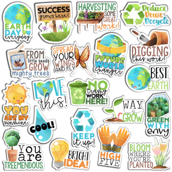paquete Joven exégesis Earth Day Digital Stickers for Google and Seesaw by Kim Miller | TPT