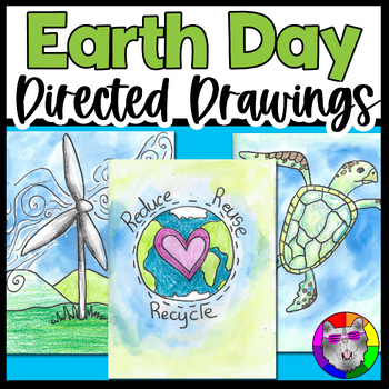 Preview of Earth Day Directed Drawing, Activity & Worksheets