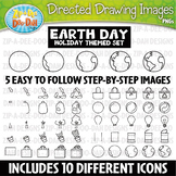 Earth Day Directed Drawing Images Clipart Set {Zip-A-Dee-D