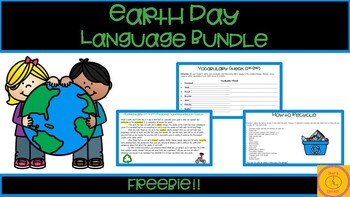 Preview of Earth Day Distance Learning Language Bundle