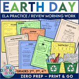Earth Day ELA Morning Work Practice Packet | Earth Day Pro