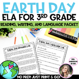 Earth Day ELA No Prep Packet - Reading, Writing, and Langu