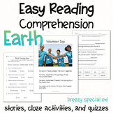 Earth Day - Easy Reading Comprehension for Special Education