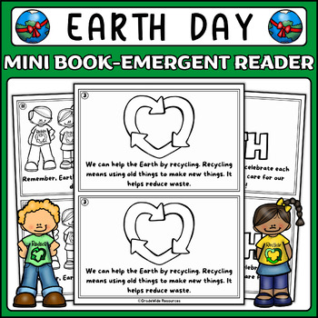 Preview of Earth Day Emergent Reader Mini Book | Earth Day Reading for Young Explorers