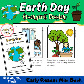 Preview of Earth Day Emergent Reader │ Spring Mini Book│1st 2nd Grade