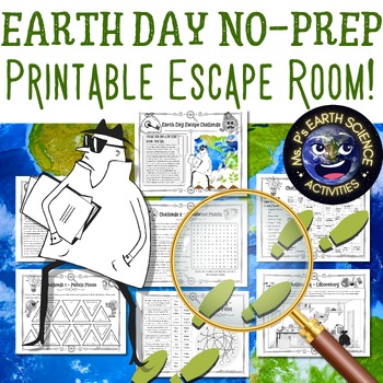 Preview of Earth Day Escape Room- No-Prep Earth Day Activities for High School Science!