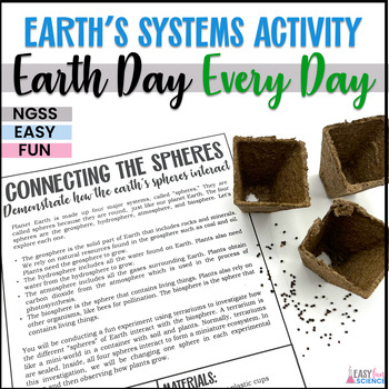 Preview of Earth Day Activities 5th 6th 7th Grade: Earth's Spheres (Hydro Litho Atmo Bio)