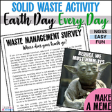 Earth Day Activities 5th 6th 7th Grade: Solid Waste Trash 